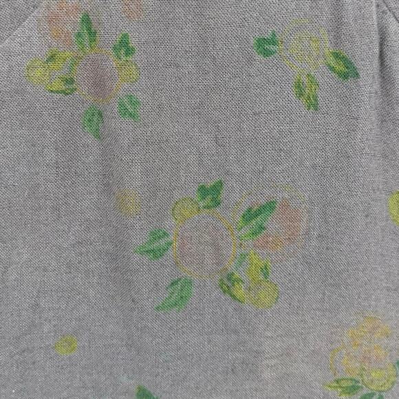 Free People Dress Mini Sweetheart Coquette Boho Gray Floral Milkmaid Size Medium - Picture 5 of 11